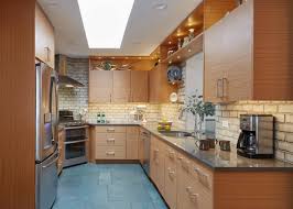 Even Galley Kitchens Can Look Large And Bright With The Right Design Mate Mid Century Modern Kitchen Design Mid Century Modern Kitchen Kitchen Styling Modern
