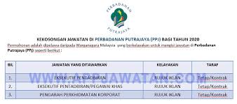Warganegara malaysia yang berkelayakan digalakkan memohon jawatan kosong seperti berikut. Jawatan Kosong Terkini Di Perbadanan Putrajaya Ppj Appjawatan Malaysia