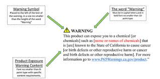 A proposition 65 warning does indicate some level of risk, but in most cases the risk is fairly low. Prop65