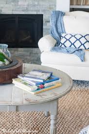 Distressed finish loney coffee table with storage. Painted Coffee Table The Lilypad Cottage