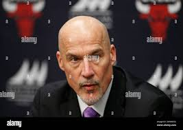 Chicago Bulls executive vice president of basketball operations John Paxson  address the media after an NBA basketball game between the Bulls and the  Philadelphia 76ers, Wednesday, April 13, 2016 in Chicago. The