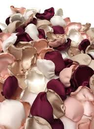 Burgundy blush ivory wedding flowers. Maroon Blush Pink Ivory And Champagne Mix Of 50 Flower Petals For Wedding Decor Rose Petals Artificial Flower Petals Silk Flower Arrangements