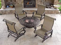 Carlsbad Sling 5 Pc Aluminum Spring Chat Group With 48 Round Cast Aluminum Fire Pit Outdoor Furniture Sale Furniture Furniture Sale