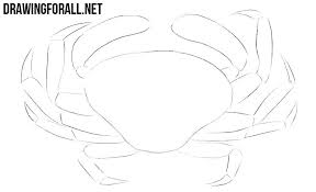 Along the narrow ends of each oval, draw a series of connected, short, curved lines, allowing the lines to meet in sharp points. How To Draw A Crab