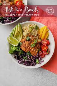 This easy recipe for paleo and whole30 fish taco bowls is one of the best whole30 fish recipes. Fish Taco Bowls Keto Paleo Whole30 Peace Love And Low Carb