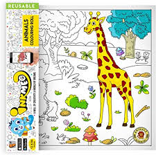 See more ideas about doodle frames, design element, my doodle. Amazon Com Inkmeo Gaint Animals Coloring Poster Enter The Jungle With Your Favourite Animals Size 12 X 84 Augmented Reality Enabled Learning Activity Roll For Kids Works In Ios And Android