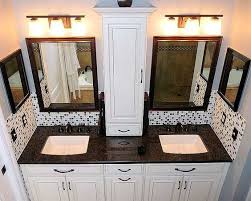 bathroom double sink countertop with