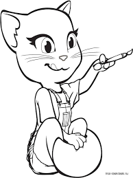 Image Result For Talking Tom And Angela Coloring Pages Cat Coloring Book Coloring Books Valentines Day Coloring Page