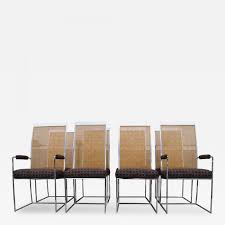 1970s wicker chairs have long been popular, with older editions for sale from the 18th century and newer versions made as recently as the 20th century. Milo Baughman Set Of Eight High Back Cane Dining Chairs By Milo Baughman For Thayer Coggin