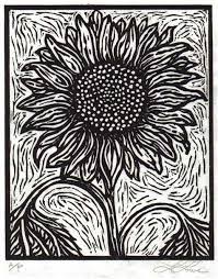 4.6 out of 5 stars. Block Print Sunflower Linocut Prints Art Linocut