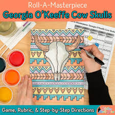 Georgia o keeffe cow skull. Womens History Month Art Lesson Georgia O Keeffe Cow Skulls Painting Project