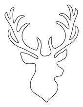 Deer Head Pattern Use The Printable Outline For Crafting Creating Stencils Scra Paper Art Plotter Desenler Stensiller Hayvan Stensili