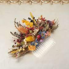 Dried Flower Comb Australian Floral Hair Piece Bridal Hair Accessory Native Flower Headpiece Rustic Outdoor Flower Comb Floral Hair Pieces Flower Headpiece