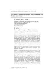 PDF) Hospital Efficiency Management: The Just-in-time And Kanban Technique