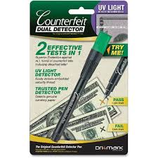 Pens are made of black plastic. Counterfeit Bill Detectors