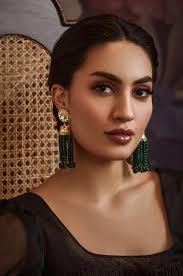 Green jhumka earrings online