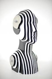 Sculpture by Sam Shendi | Black and White Aluminium - Art People ...