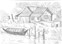 Ada banyak tema lain yang bisa anda jadikan gambar pemandangan desa yang unik dan indah. 100 Gambar Sketsa Pemandangan Alam Pantai Gunung Desa Air Terjun