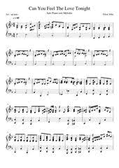 Can You Feel The Love Tonight Piano Sheet Music Musescore Can You Feel The Love Tonight Piano Solo How Are You Feeling Piano Flute Sheet Music