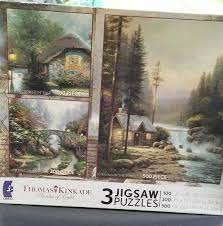 Thomas kinkade jigsaw puzzles ireland. Thomas Kinkade 3 Jigsaw Puzzles 100 300 And Similar Items