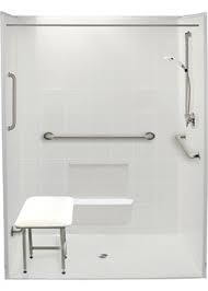 Widening a doorway for wheelchairs is essential to ensuring that users are able to freely and independently with the installation of a wheelchair accessible door and widening a door frame level access shower. Five Piece 60 In X 37 In Wheelchair Accessible Shower