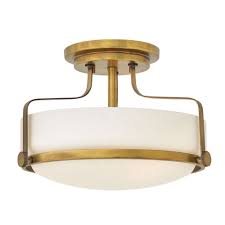 Eva flush ceiling light, chrome and smoke. Small Semi Flush Ceiling Light Heritage Brass Lighting And Lights Uk