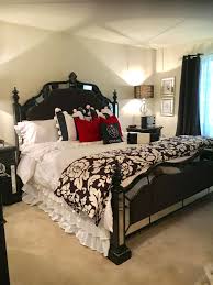 Black And Red Room Decor Ideas Our Bedroom Glam Black White And Red Diy Chanel Bedroom Red Red Bedroom Decor Red Bedroom Colors