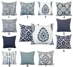 Indigo Blue Navy Gray White Pillow Throw Pillow Pillow Home Etsy Blue Throw Pillows Blue Accent Pillow Navy Pillows