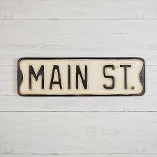 Vintage Style Main Street Sign Default Title In 2020 Street Signs Street Sign Decor Vintage Walls