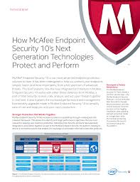 Mcafee endpoint security is the latest antivirus product from mcafee. How Mcafee Endpoint Security 10 S Next Generation Technologies Manualzz