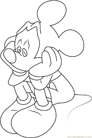 In this site you will find a lot of mickey mouse coloring in pages in many kind of pictures. Sad Mickey Mouse Coloring Page For Kids Free Mickey Mouse Printable Coloring Pages Online For Kids Coloringpages101 Com Coloring Pages For Kids