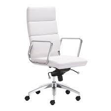 Zuo Modern Engineer Adjustable High Back Desk Chair White Office Chair Swivel Office Chair Office Chair