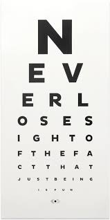 Typographic Print Fun Eye Chart Contemporary Art Design