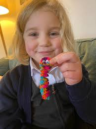 Found this little worry worm and my daughter loves it! She is a big fan of  crochet toys and it really brightened our day. Thank you to the thoughtful  maker xx