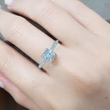 Vs2 diamonds 14kt white gold cushion shape engagement ring. The Cassandra Engagement Ring 2 Carat Cushion Shaped Hidden Halo Dia Best Brilliance