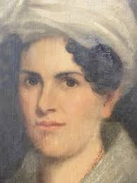 🔥 Antique American Folk Art Antebellum MARYLAND Woman Portrait Painting,  1821