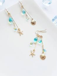夏に summer drop 夏色ドロップのアシンメトリー ファッションジュエリー ジュエリー ピアス 夏