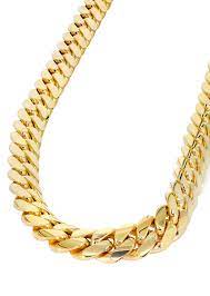 How much is a 10k gold chain worth. Mens Chain Solid Miami Cuban Link 10k Gold Frostnyc