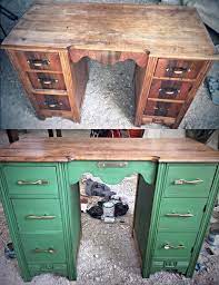 Rare hand painted pedestal desk by the artist ambrose thomas marquis d'oisy. Desk Do Over Painting Furniture Diy Valspar Chalk Paint Furniture