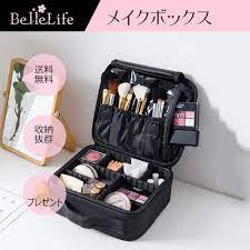 楽天市場 24時間限定 15倍ポイント イクボックス大容量 鏡付き コスメボックス クリスマスプレゼントプロ用 持ち運び コスメ収納 旅行用 メイクバッグ メイクブラシ収納 化粧品収納 化粧バッグ ギフト プレゼント トロリーケースへの取り付け ピンク ブラック あす