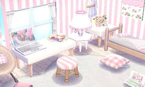 Decoration Bureau Dans Les Tons Roses Pastel Tout Cute Http Tracking Publicidees Com Clic Php Prog Animal Crossing Game Animal Crossing Animal Crossing Qr
