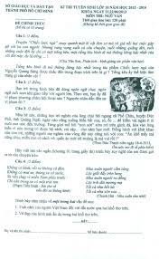 Đáp án đề tuyển sinh vào lớp 10 môn văn tphcm 2020. Ä'ap An Cac Mon Ká»³ Thi Tuyá»ƒn Sinh Lá»›p 10 NÄƒm Há»c 2013 2014 Táº¡i Tp Hcm Giaoduc Edu Vn