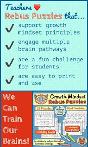 Growth Mindset Rebus Puzzles Loreen Leedy Books More Growth Mindset School Counseling Activities Growth Mindset Statements