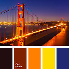 Blue and orange interior colors look wonderful together and make modern interior design color schemes that can be enriched with all light and dark neutral colors, from white to gray color, beige and black, and any colors that appear at sunset, like rich blue color shades, green colors, light and deep purple color tones, yellow and red colors. Dark Blue And Orange Color Palette Ideas