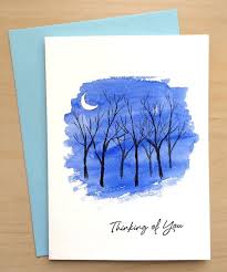Simple watercolor cards you can make quickly. Sale Hand Painted Card 5x7 Thinking Of You Original Watercolor Cards Handmade Card Hand Painted Card Watercolor Cards Paint Cards