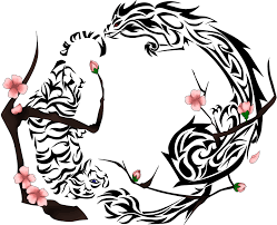 Japanese tattoos irezumi meaning and history with pictures. Tiger Dragon Cherry Blossom Tattoo By Robinsfantasy Deviantart Com On Deviantart Blossom Tattoo Cherry Blossom Tattoo Small Dragon Tattoos