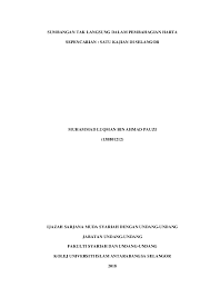 Pdf Sumbangan Tak Langsung Dalam Pembahagian Harta Sepencarian Satu Kajian Di Selangor Muhammad Luqman Academia Edu