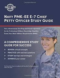 See results from the u.s. Navy Pmk Ee E 7 Chief Petty Officer Study Guide Navy Advancement Test Prep And Practice Questions For The Professional Military Knowledge Eligibility Exam Navy Basic Military Requirements By Navy Rate Test Prep