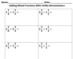 However, once you make the denominators the same, the addition is easy. Adding Fractions With Unlike Denominators 2 Accuteach