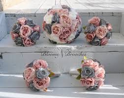 Check spelling or type a new query. Dusty Rose Grey And Ivory Wedding Bouquet Wedding Flowers Etsy